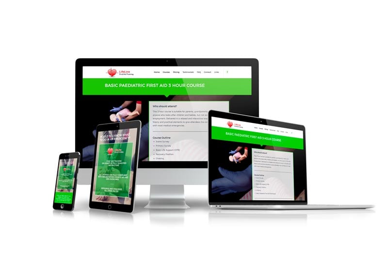 lifeline first aid training website design