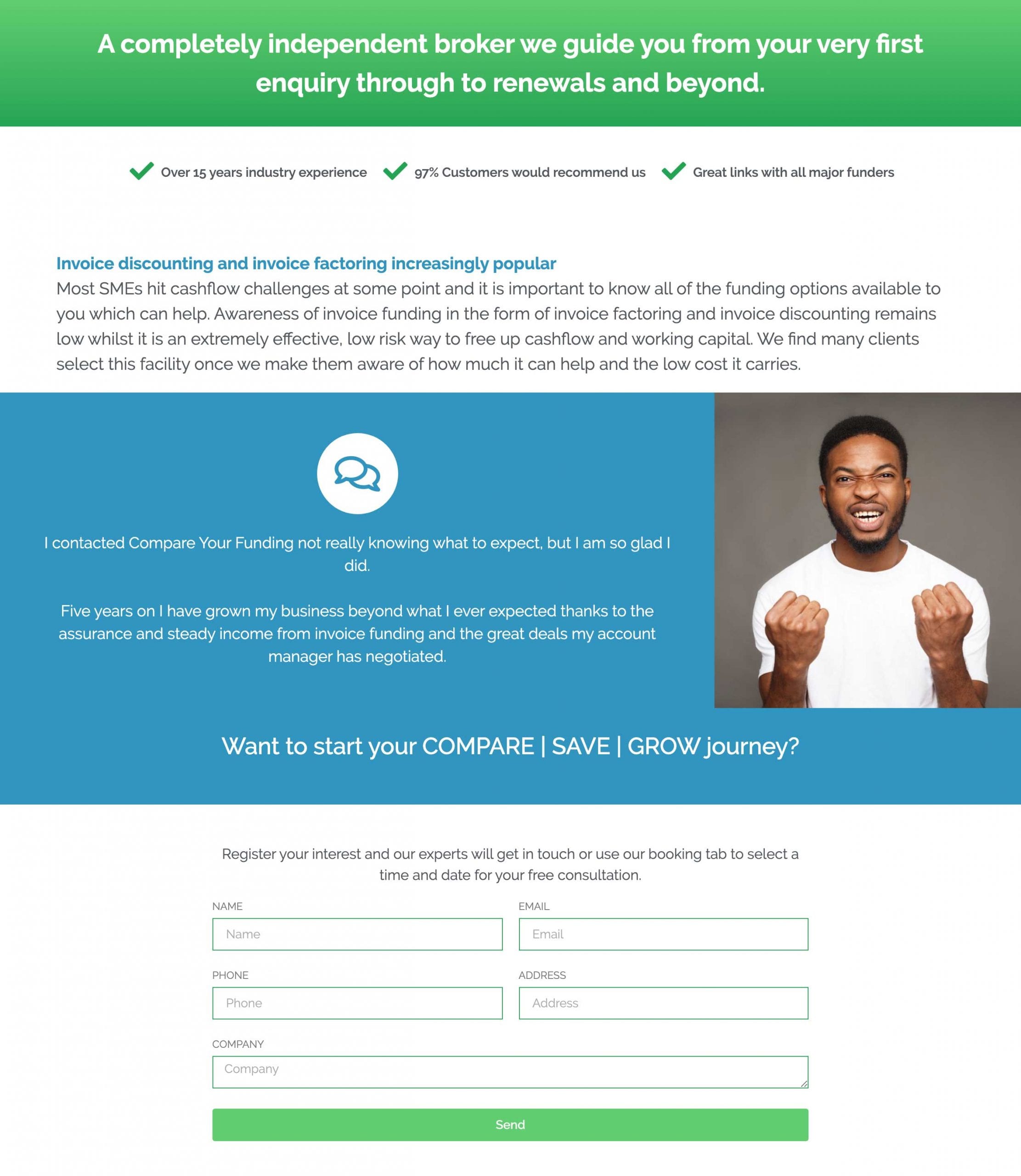 financial services website