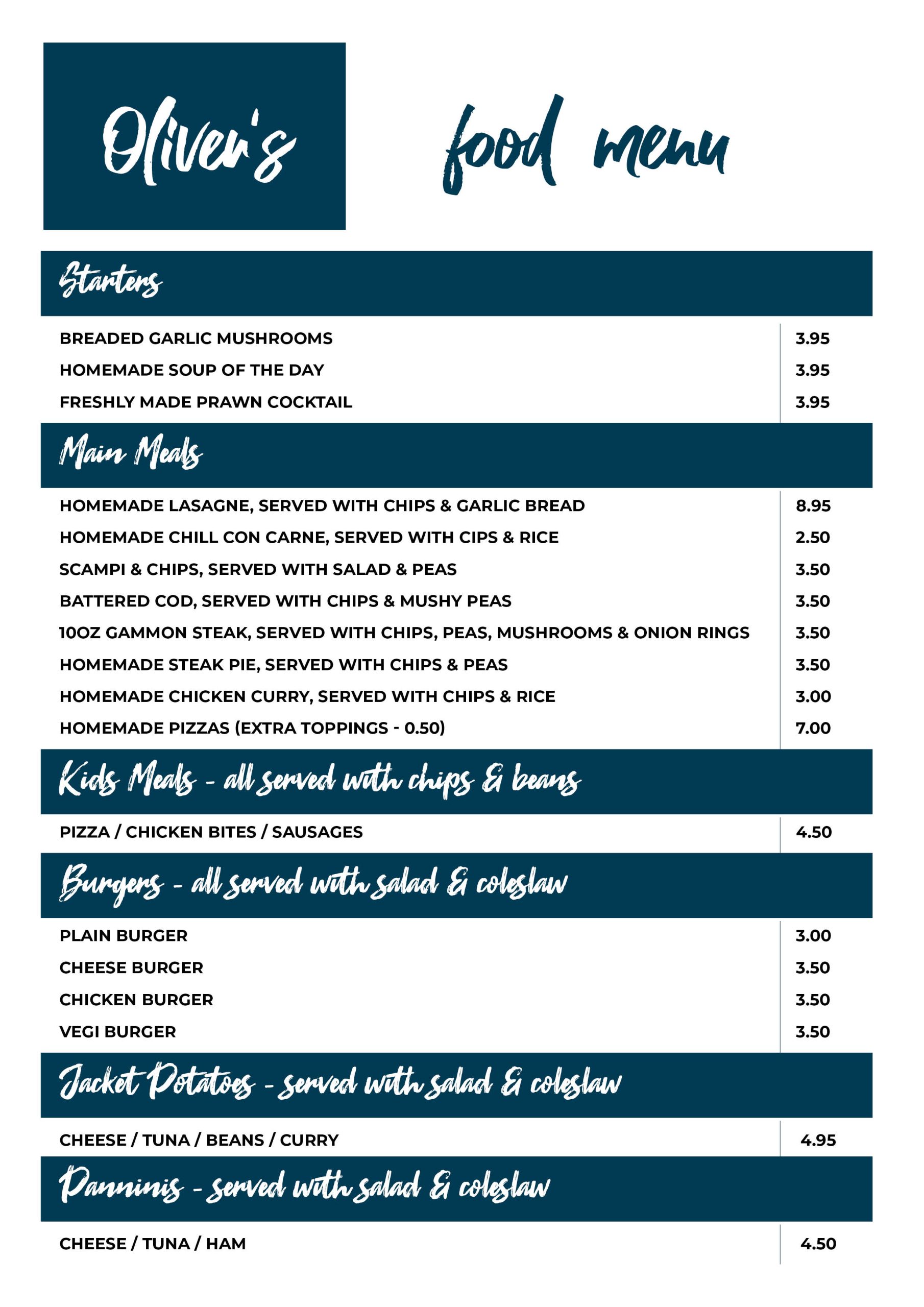Olivers-Food-Menu